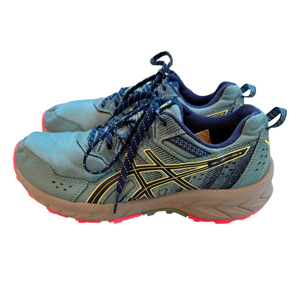 ASICS Gel-Venture 9 Womens Trail Running Shoes Slate Grey Pink 1012B313 Size 8
